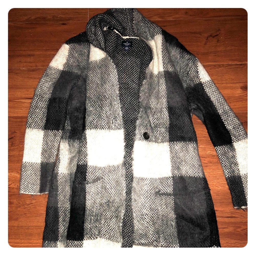 Faux fur peacoat